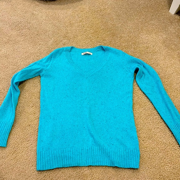 Old Navy turquoise v neck sweater - Picture 1 of 5